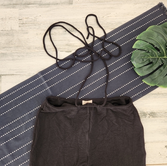 Camila Coelho Raquelle Tie Waist Pants Black NWT Size Large - Picture 5 of 10